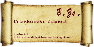 Brandeiszki Zsanett névjegykártya